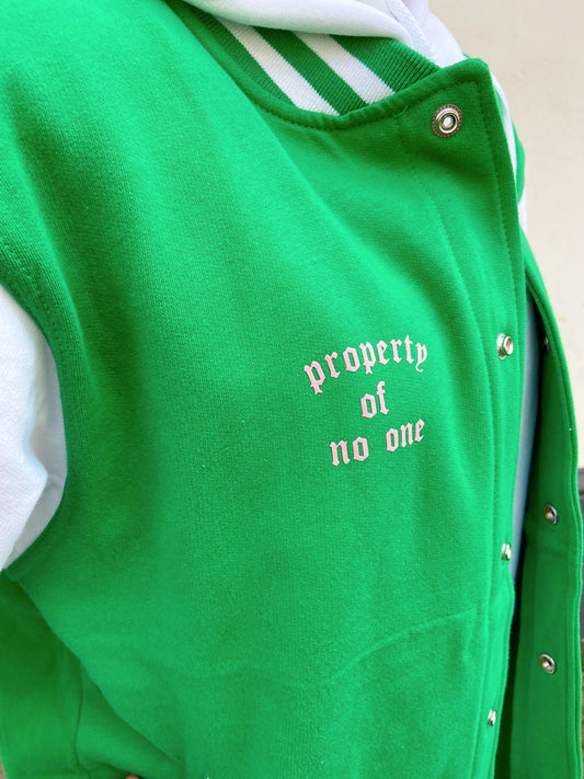 SOLD OUT ''You Don't Know Shit'' Green Baseball Jacket