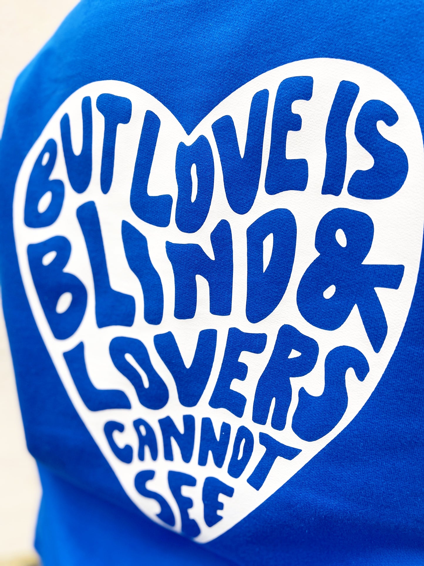 SOLD OUT ''Love'' Cobalt Blue Baseball Jacket