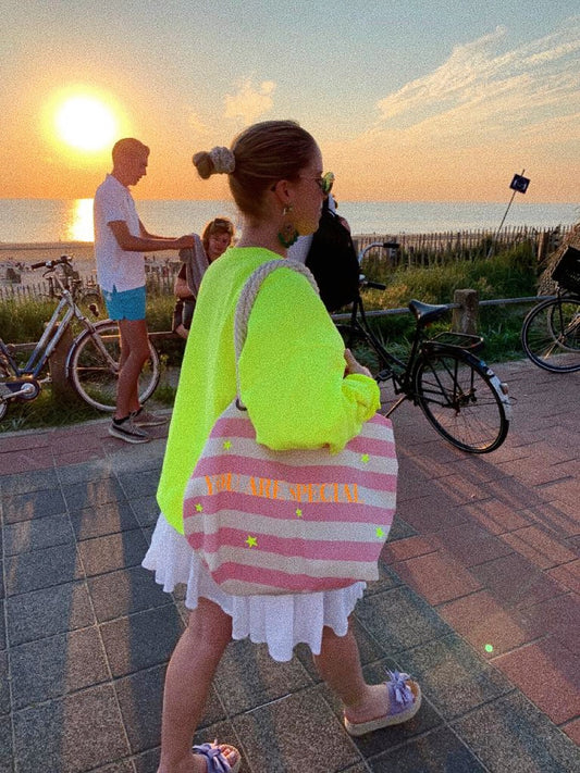 ''You So So Special'' Neon Yellow Oversized Sweater
