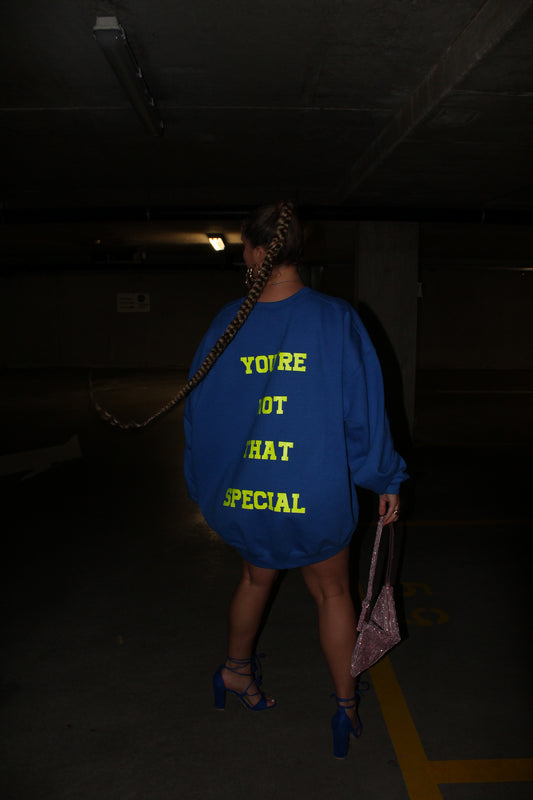 ''You Know Wassup'' Blue Sweater Dress