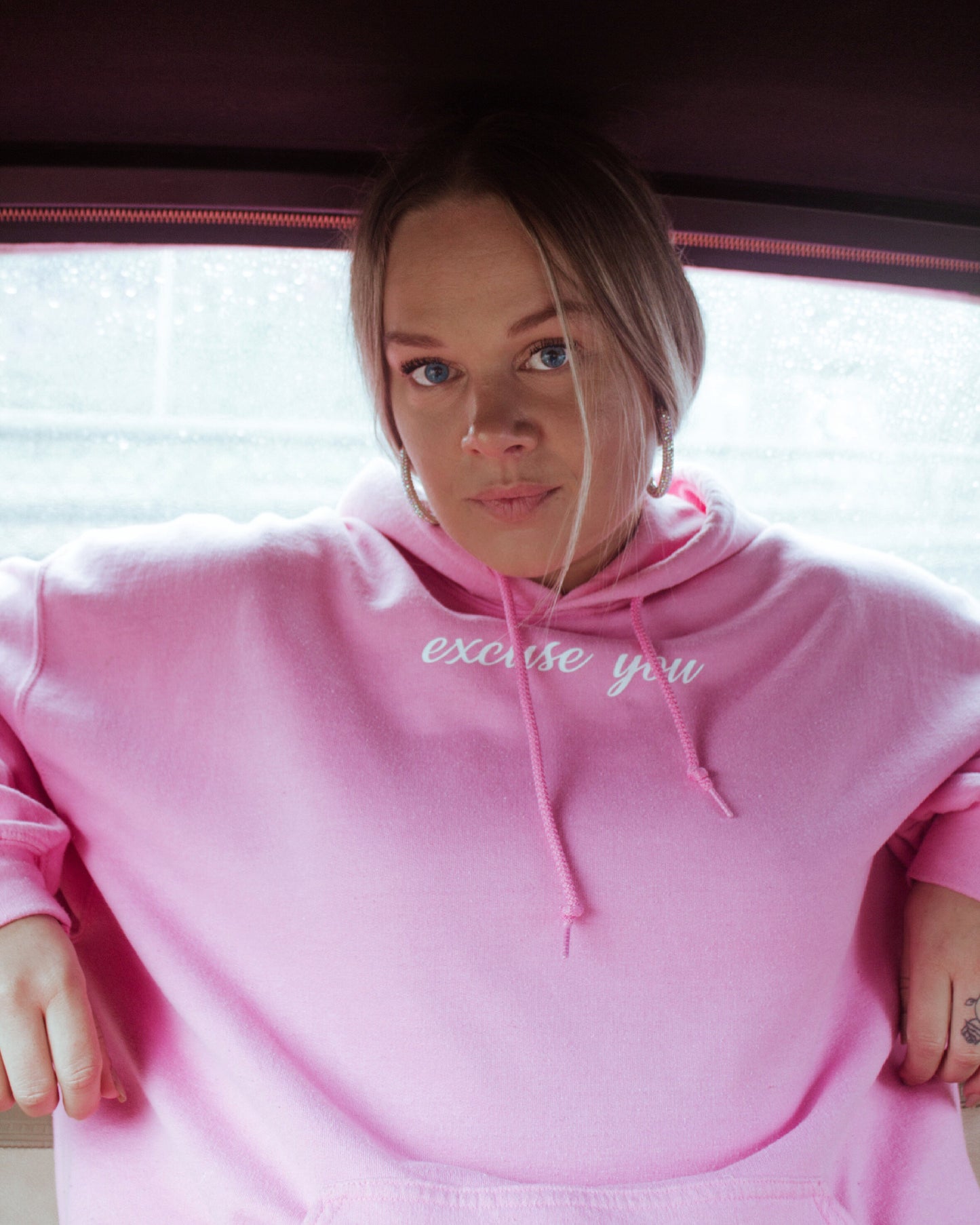 ''Excuse You'' Pink Hoodie