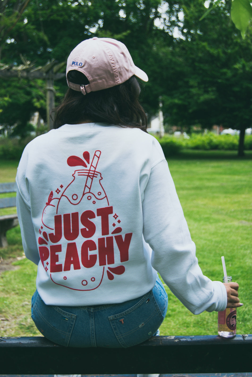 ''Just Peachy'' White Sweater