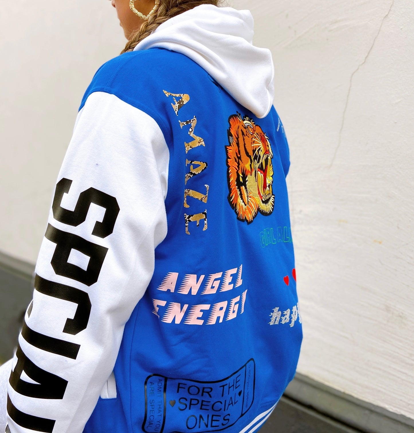 SOLD OUT ''Amaze'' Cobalt Blue Baseball Jacket