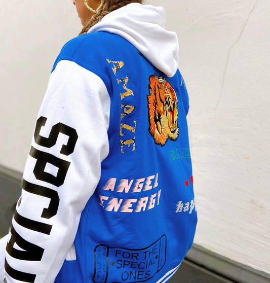 SOLD OUT ''Amaze'' Cobalt Blue Baseball Jacket