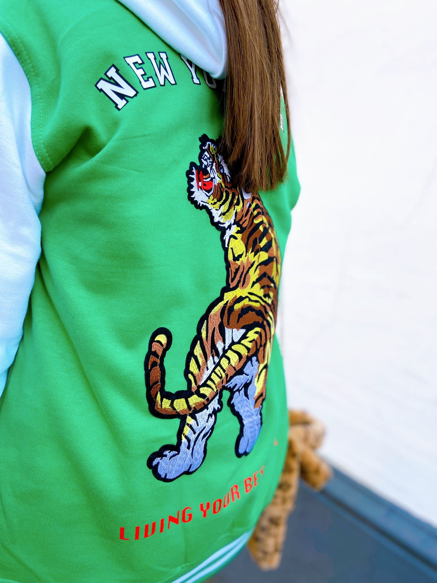 SOLD OUT ''New York City'' Green Baseball Jacket