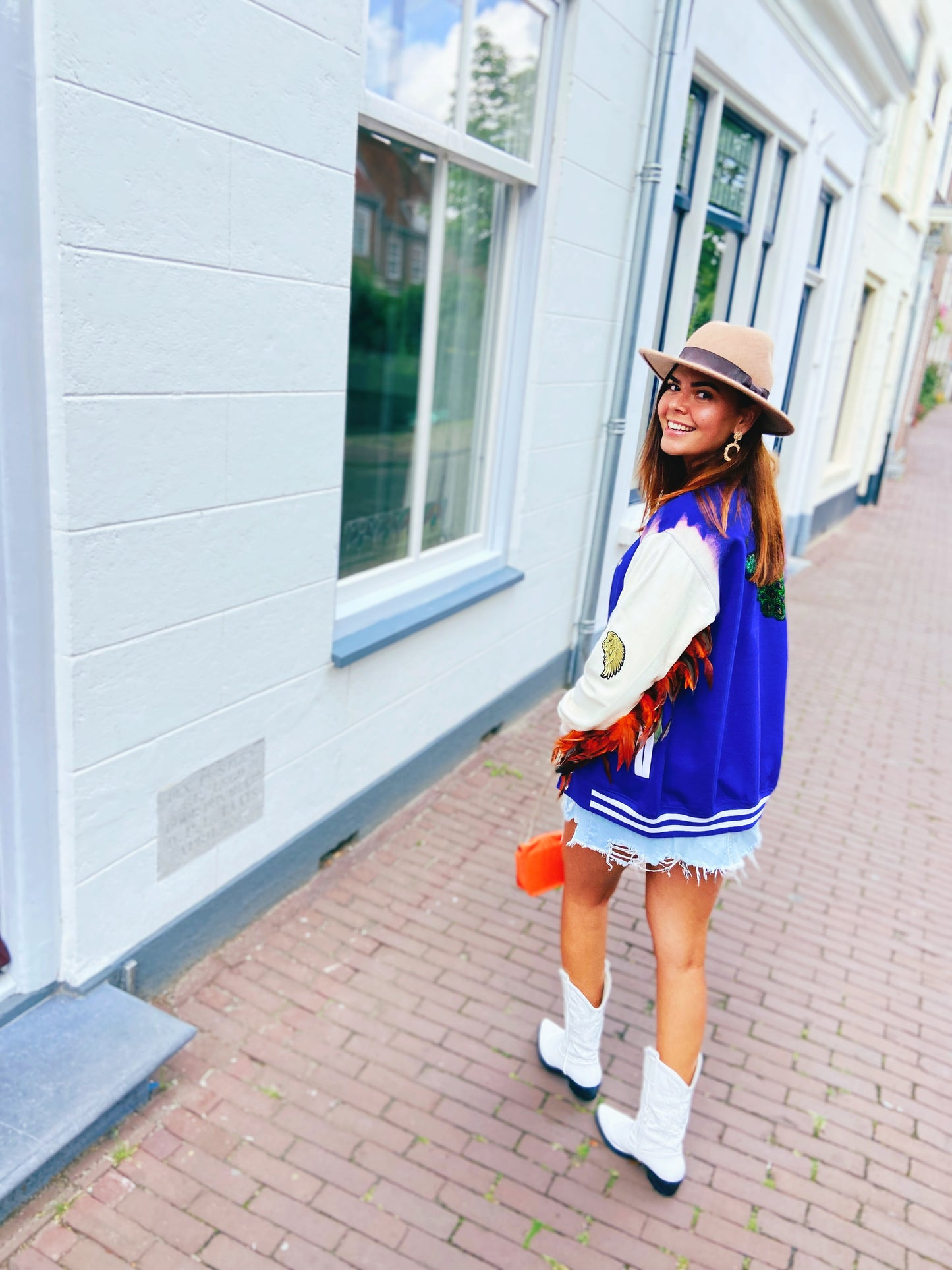 SOLD OUT ''Feather Ibiza'' Purple Baseball Jacket