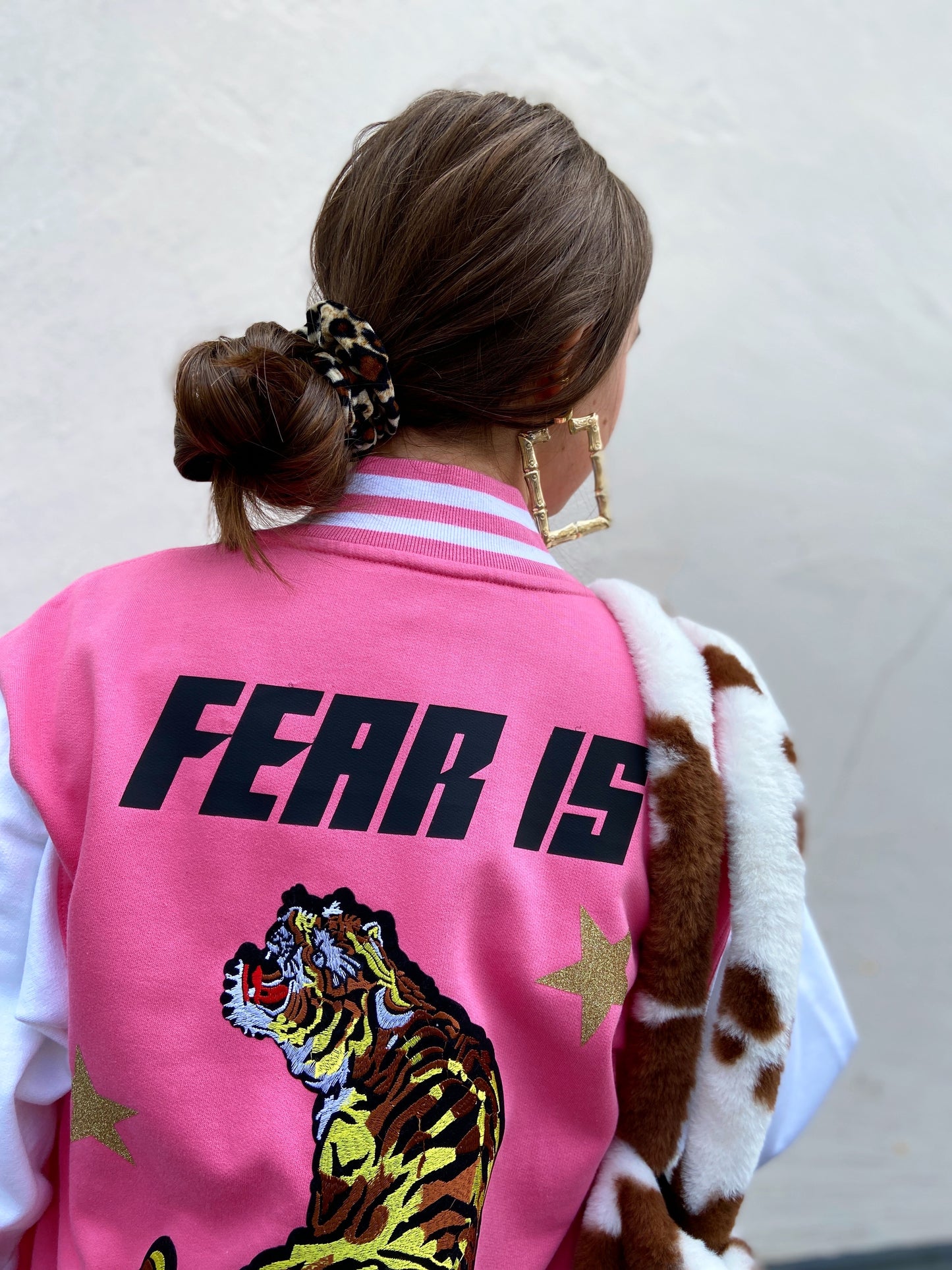 SOLD OUT ''Fear Is A Liar'' Pink Baseball Jacket