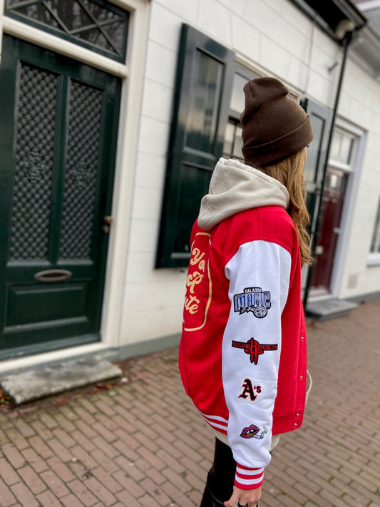 SOLD OUT ''You R Cute'' Red Baseball Jacket
