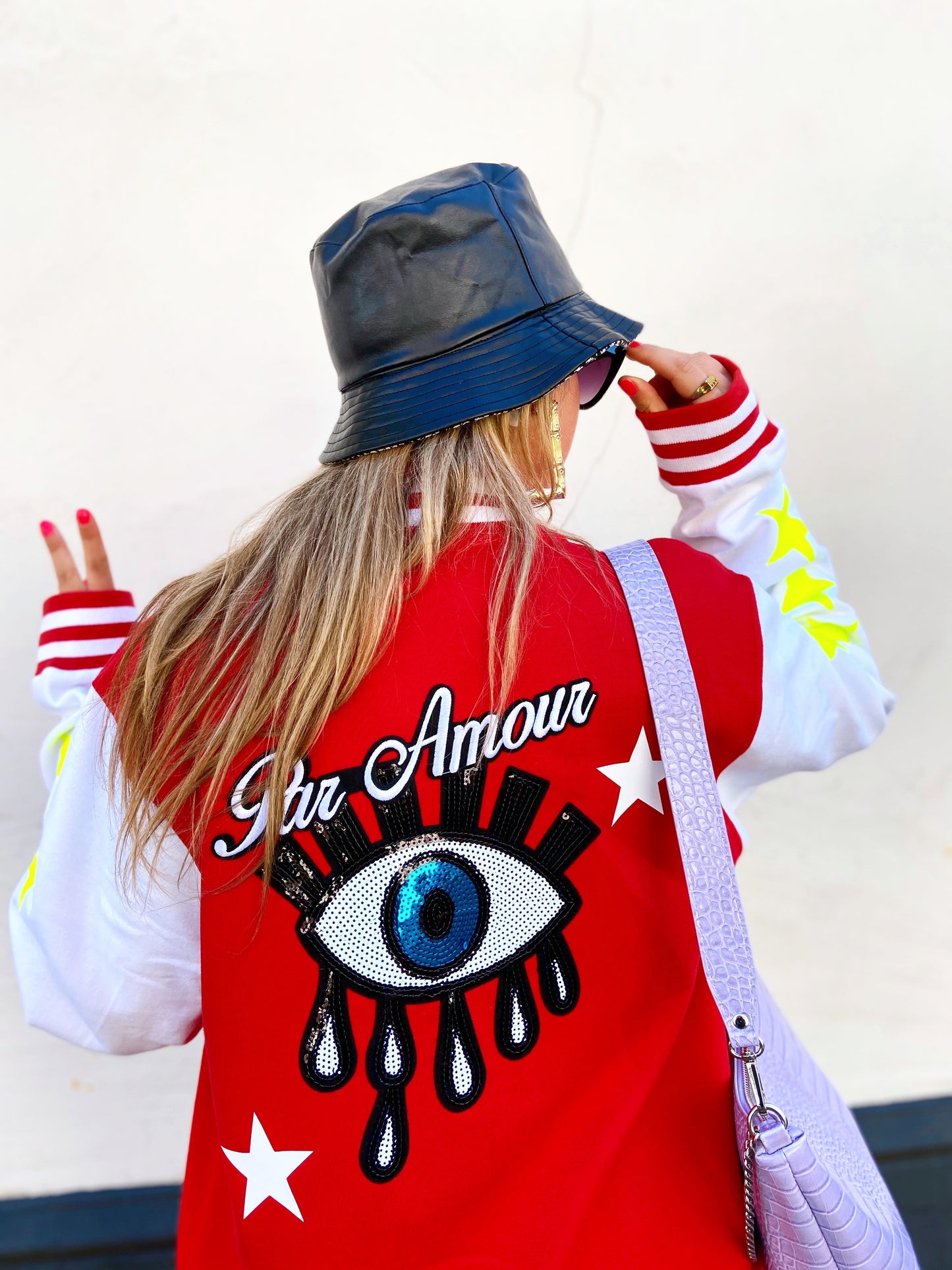 SOLD OUT ''Par Amour'' Red Baseball Jacket