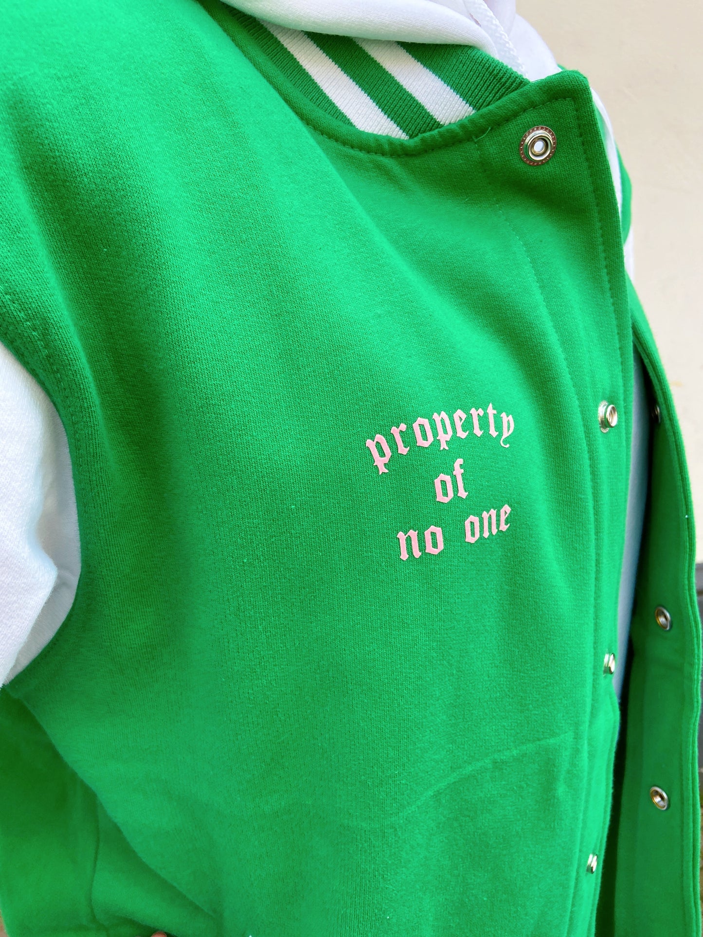 SOLD OUT ''You Don't Know Shit'' Green Baseball Jacket