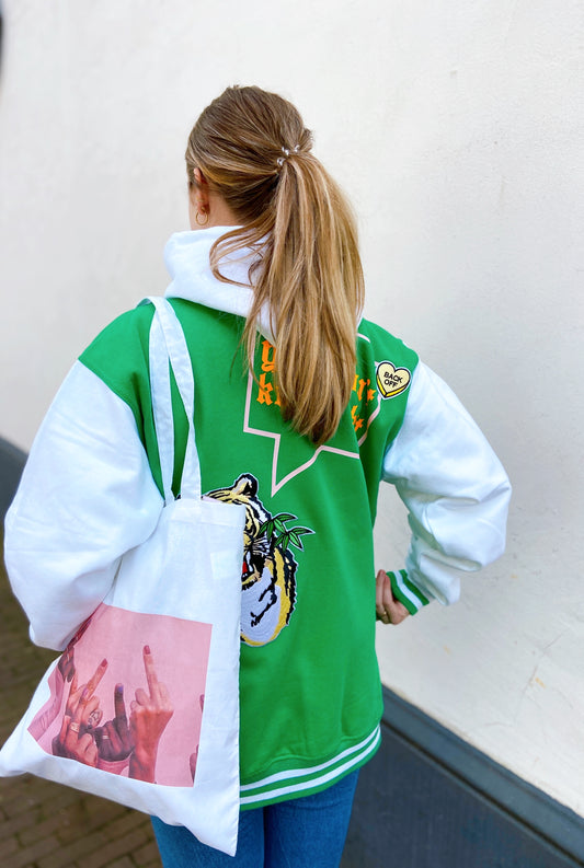 SOLD OUT ''You Don't Know Shit'' Green Baseball Jacket