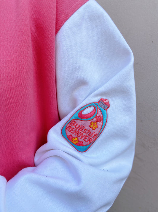 SOLD OUT ''No Time For Bullshit'' Pink Baseball Jacket