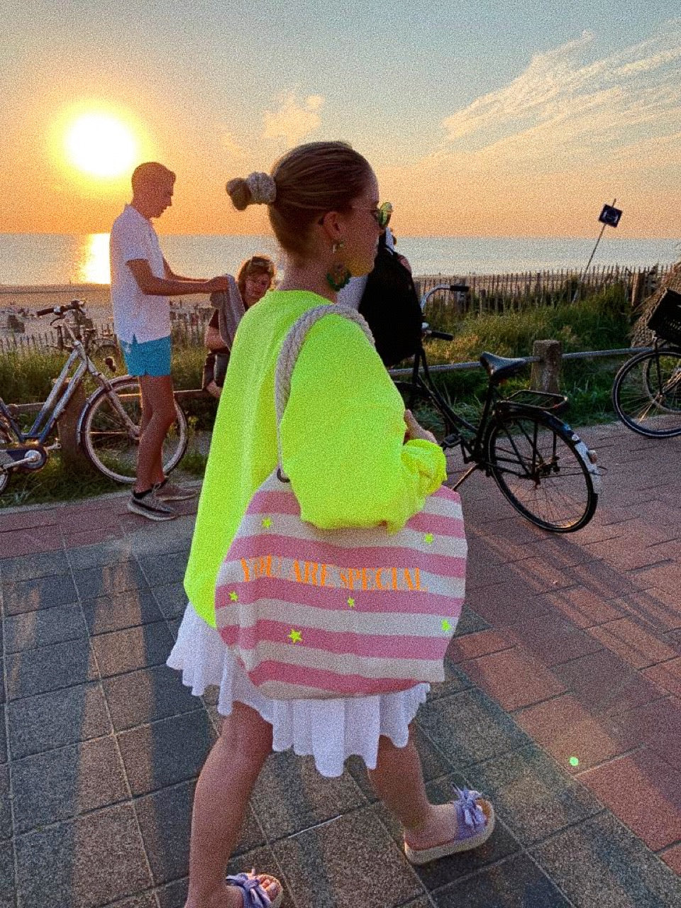 ''You So So Special'' Neon Yellow Oversized Sweater