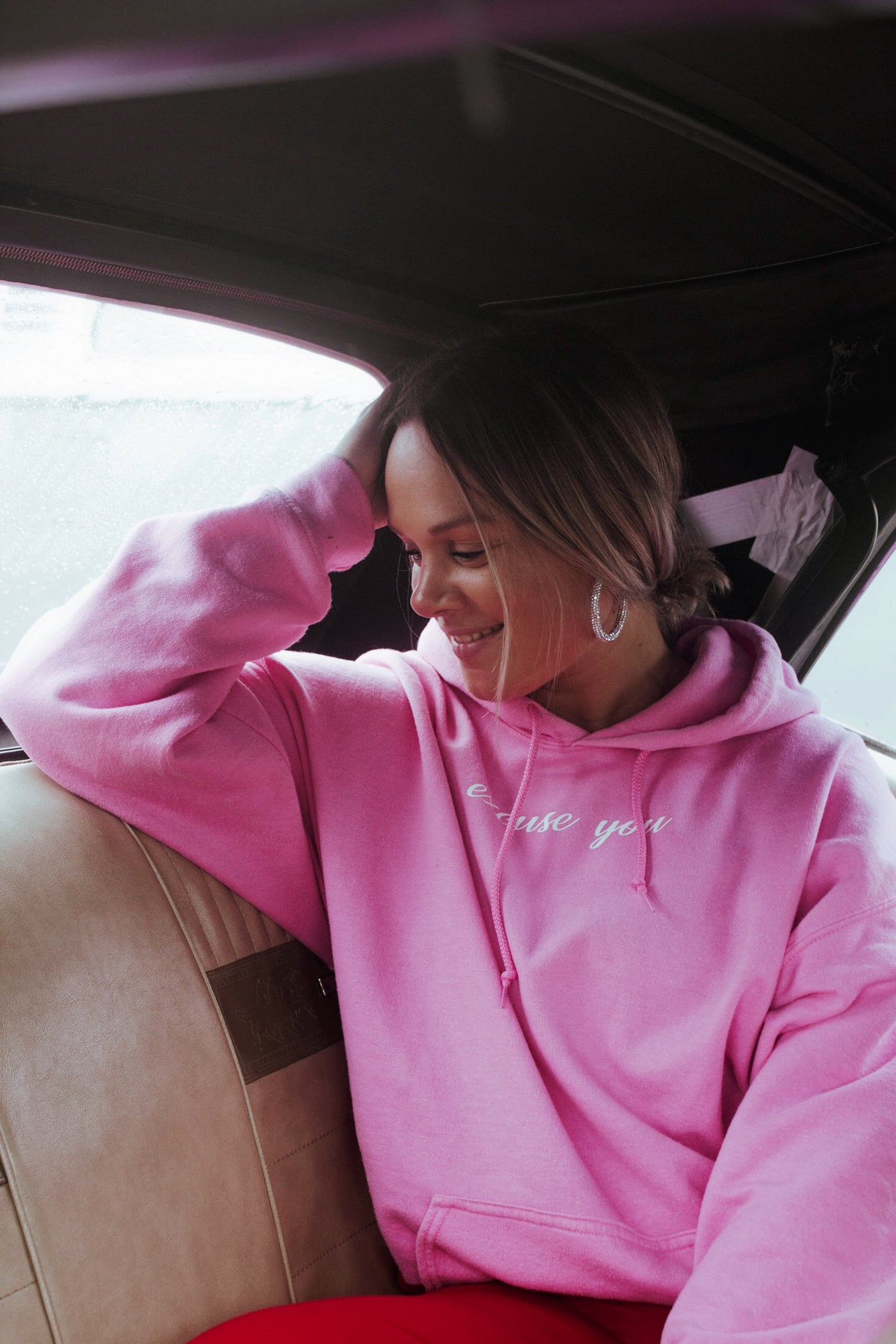 ''Excuse You'' Pink Hoodie