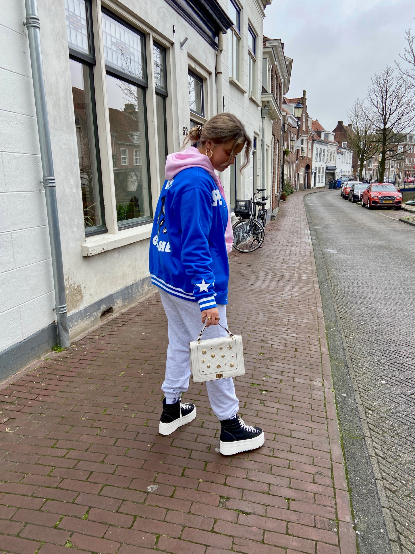 SOLD OUT ''All Eyes On You'' Cobalt Blue Baseball Jacet