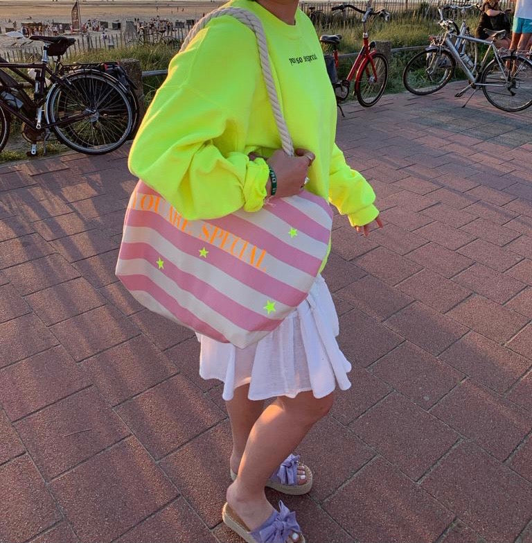 ''You So So Special'' Neon Yellow Oversized Sweater