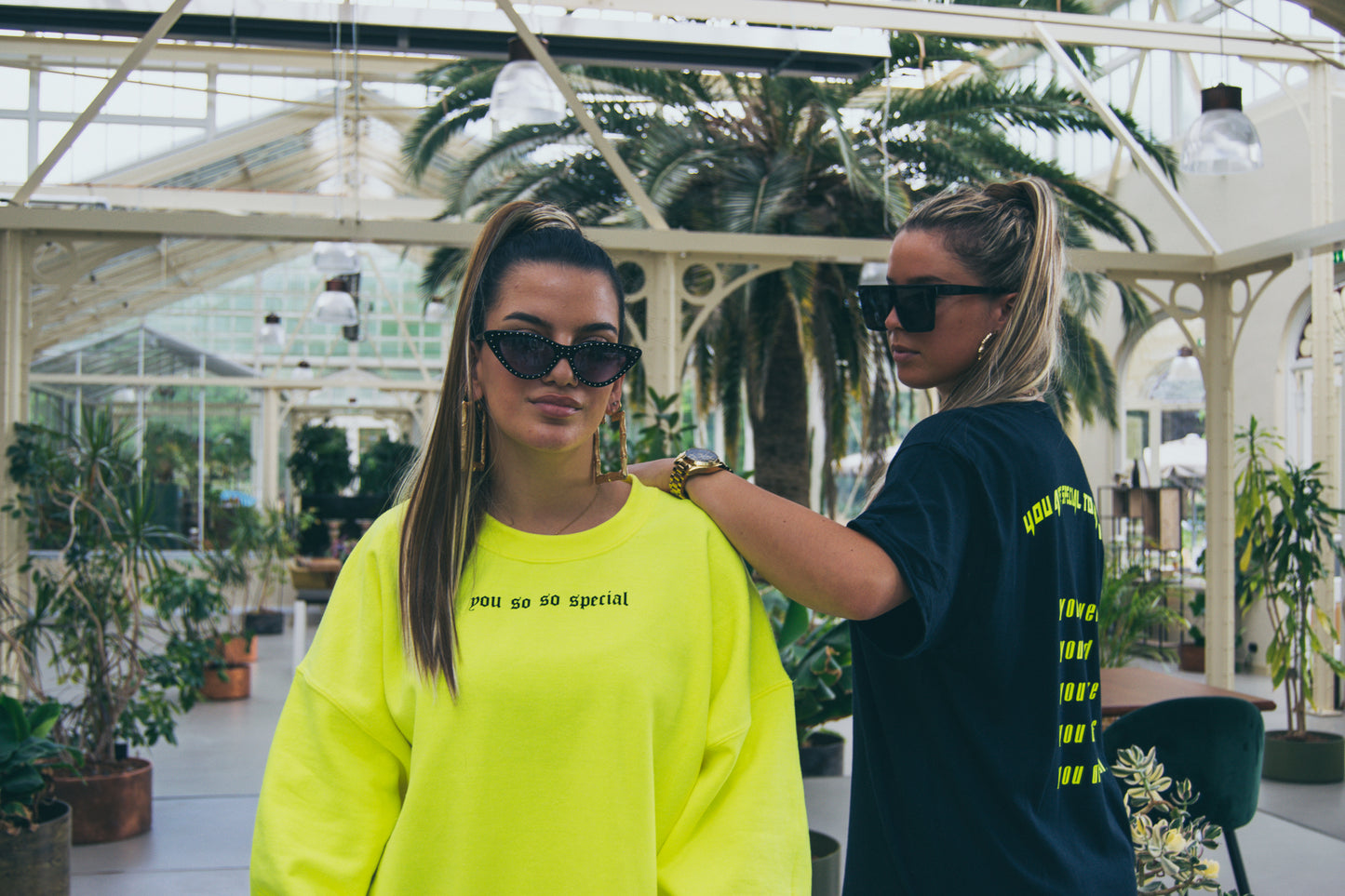 ''You So So Special'' Neon Yellow Oversized Sweater